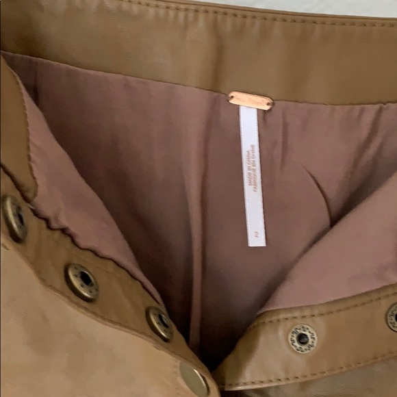 Free People Faux Leather Mini Skirt - Picture 3 of 4